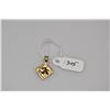 Image 1 : 14K Gold & Black Enamel Hawaiian Pendant w/Initial "A" - 14K Yellow Gold, 1.1 g