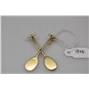 Image 1 : 14K Gold "Two Canoe Paddles" Pendant - 14K Yellow Gold, 4.2 g