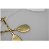 Image 2 : 14K Gold "Two Canoe Paddles" Pendant - 14K Yellow Gold, 4.2 g