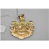Image 2 : 14K Gold Hawaiian Coat-of-Arms Pendant  - 14K Yellow Gold, 8.8 g
