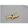 Image 2 : 14K Gold "Whale" Pendant - 14K Yellow Gold, .06 g