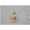 Image 1 : 14K Gold & Black Enamel "Initial K" Hawaiian Pendant - 14K Yellow Gold, 1.3 g