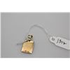 Image 2 : 14K Gold & Black Enamel "Initial K" Hawaiian Pendant - 14K Yellow Gold, 1.3 g