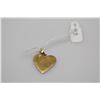 Image 2 : 14K Gold Heart Pendant - Nugget Design, 14K Yellow Gold, 2.2 g