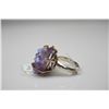 Image 8 : Amethyst Crystal Ring - 23 x16.5mm Amethyst, 925 Silver, 11.1 g