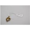 Image 2 : Heart Pendant with 10 Diamonds - 10 Round Diamonds (.10 ct), 18K Yelllow & White Gold, 2.3 g