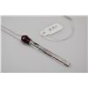 Image 2 : 14K Gold "Match Stick" Pendant w/Diamonds & Rubies - 16 Diamonds (.16 ct), 21 Rubies (.63 ct) 14K, 3