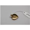 Image 2 : 14K Gold Heart Lockets w/Engraved Leaf Motifs - 14K Yellow Gold, 2.8 g