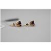 Image 2 : Heart Shaped Amethyst Stud Earrings - Each 6x6mm (.50 ct), 14K Gold Post, 3.4 g