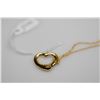Image 2 : Gold & Diamond Tiffany & Co. Heart Pendant - 5 Diamonds (.07 ct), 18K, 2.5 g (includes 16" 18K gold 