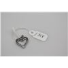 Image 2 : Heart Pendant w/ 22 Diamonds (.22 ct Approx. Total Wt), 10K White Gold, 1.7 g