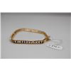 Image 2 : 14K Gold Bracelet w/Diamonds & 41 Sapphires - 7" L, Sapphires (1.23 ct), 8 Diamonds (.24 ct), 6.7 g