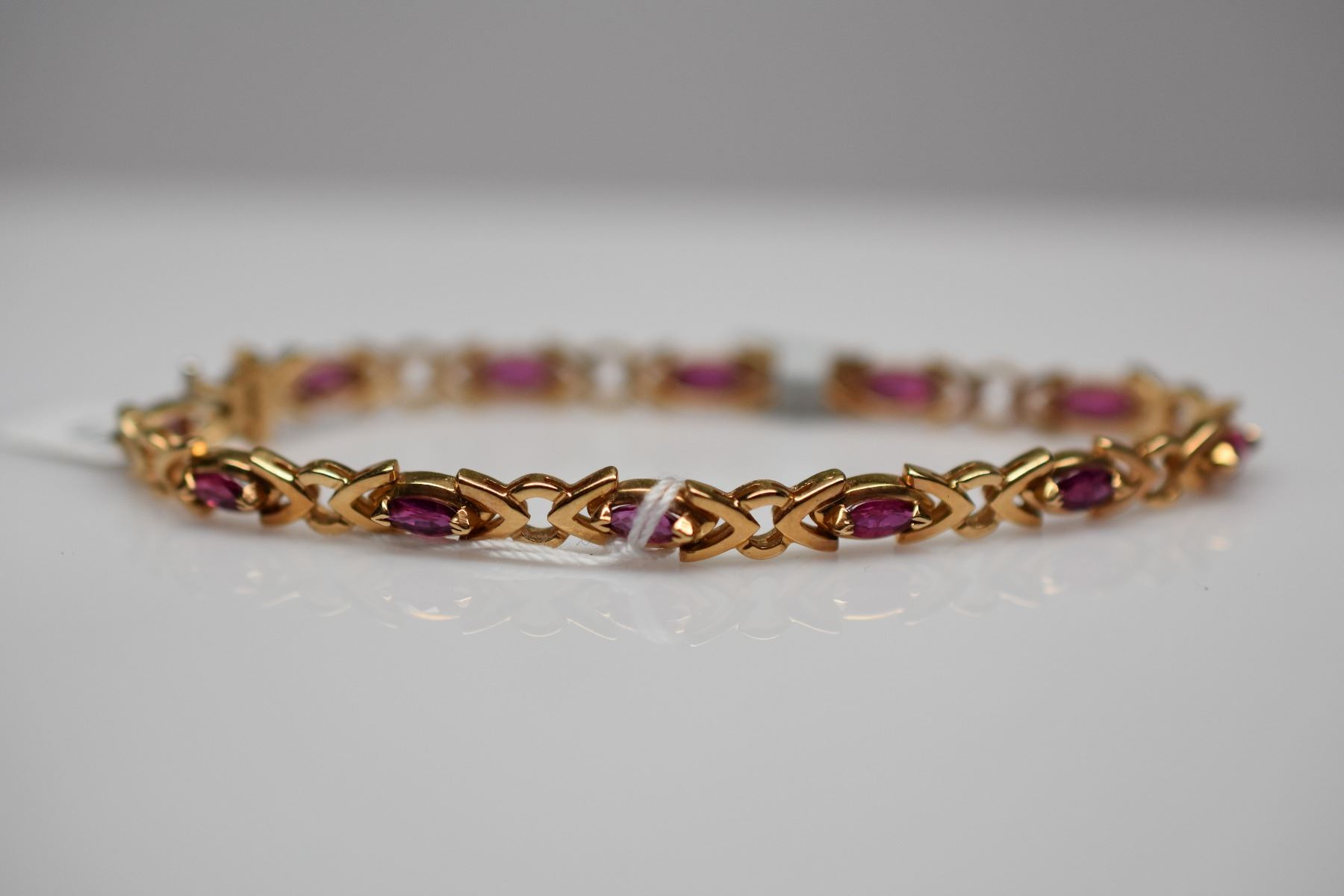 Ruby Link Bracelet - 6 3/4
