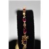Image 1 : Rubies & Diamonds Link Bracelet - 6 3/4" L, 15 Rubies (3.75 ct), 16 Diamonds (.48 ct), 14K, 8.8 g
