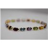 Image 8 : 14K Link Bracelet w/Garnets, Blue Topaz, Amethysts, Citrines (13.5 ct), 7" L, 14K, 5.8 g
