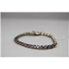Image 2 : Amethyst Tennis Link Bracelet - 6 3/4" L, 33 Amethysts 4mm (8.25 ct), Silver, 16.6 g