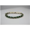 Image 2 : Emerald Link Bracelet - 7 1/4" Length, 21 Emeralds 5x7mm (15.75 ct), 14K Gold, 2.1 g