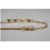 Image 2 : Sapphire & Diamond Bracelet - 7 1/8" L, 4 Sapphires (1.0 ct), 4 Diamonds (.08 ct), 14K, 5.1 g