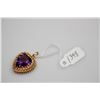 Image 2 : 14K Amethyst Heart Pendant 12.5x11.5mm (4.0 ct), 14K Gold, 3.5 g