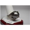 Image 1 : Black Tahitian Cultured Pearl Ring - Each w/ 17.5mm Pearl, Unmarked Silver, 17.3 g