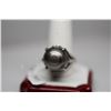 Image 2 : Black Tahitian Cultured Pearl Ring - Each w/ 17.5mm Pearl, Unmarked Silver, 17.3 g