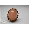 Image 2 : 14K Moonstone Cabochon Ring - 24.5x19mm Pinkish-Orange Moonstone, 14K, 18.3 g
