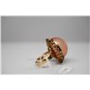 Image 8 : 14K Moonstone Cabochon Ring - 24.5x19mm Pinkish-Orange Moonstone, 14K, 18.3 g