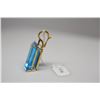 Image 2 : 34 ct Blue Topaz Pendant - 22.1x16.1x11mm Octagonal (34.0 ct), 14K Gold, 9.0 g