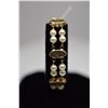Image 2 : 14K Pearl Bracelet - 7" Length, 28 Cultured Pearls, Double Row w/ (7) 6.5-8.5mm Oval Links, 14K, 16.