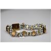 Image 2 : Lucien Piccard Cultured Pearl Link Bracelet - 6 1/2" L, (96) Pearls, Gold Bar Links, 14K, 34.2 g