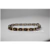Image 1 : Link Bracelet w/17 Topaz (21.25 ct), 17 Citrines (4.25 ct) - 7 3/4" L, 925 Silver, 18.6 g