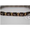 Image 2 : Link Bracelet w/17 Topaz (21.25 ct), 17 Citrines (4.25 ct) - 7 3/4" L, 925 Silver, 18.6 g