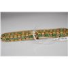 Image 2 : Emerald & Diamond Bracelet - 7 1/8" Length, 20 Emeralds, 20 Diamonds, 14K, 16.0 g