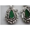 Image 2 : Emerald & Diamond Drop Earrings - Each w/Emerald (5.0 ct), 80 Diamonds (1.70 ct), 27.9 g, 10K