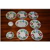 Image 2 : Vintage Lokelani China - 9 Pieces (6 Round Plates, Oval Server, Cup & Saucer)