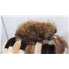 Image 8 : Authentic Fur Coat (Poncho) - Multi-Colored Mink (Manufacturer Unknown)