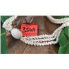 Image 2 : Niihau Shell Lei - 3 Strands, 40" Momi Kua'ula (Grooved "Dove Shells"), Pikake Lei Style