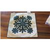 Image 10 : 5 Quilted Pillow Covers - Hand-Stitched (4 New, Non-Authentic), Blue is Custom-Made
