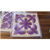 Image 4 : 5 Quilted Pillow Covers - Hand-Stitched (4 New, Non-Authentic), Blue is Custom-Made