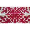 Image 2 : New Quilted Blanket - Hand-Stitched, White w/Red Design, 51"x51", Non-Authentic, Made in the Philipp