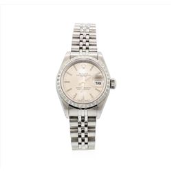 Rolex Stainless Steel Date Model Ladies Wristwatch