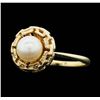 Image 2 : 14KT Yellow Gold Ladies Pearl Ring