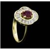 Image 4 : 14KT Yellow Gold Ladies 0.30ct Ruby and Diamond Ring