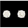 Image 1 : 14KT White Gold 0.88ctw Diamond Earrings