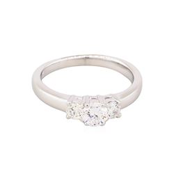 14KT White Gold 0.66ctw Round Diamond Engagement Ring