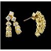 Image 2 : 18KT Yellow Gold 0.80ctw Diamond Earrings