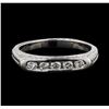 Image 1 : Platinum 0.30ctw Diamond Engraved Scroll Design Ring