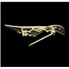 Image 2 : 14KT Yellow Gold 0.15ctw Diamond Pin