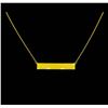 Image 2 : 14KT Yellow Gold Ladies Bar Necklace