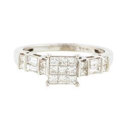 14KT White Gold 1.00ctw Diamond Ring